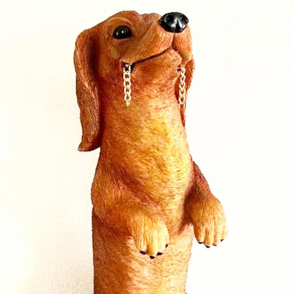 Dachshund Sculpture by Furr-ever Welcome by Hamilton Collection - Picture 4 of 11